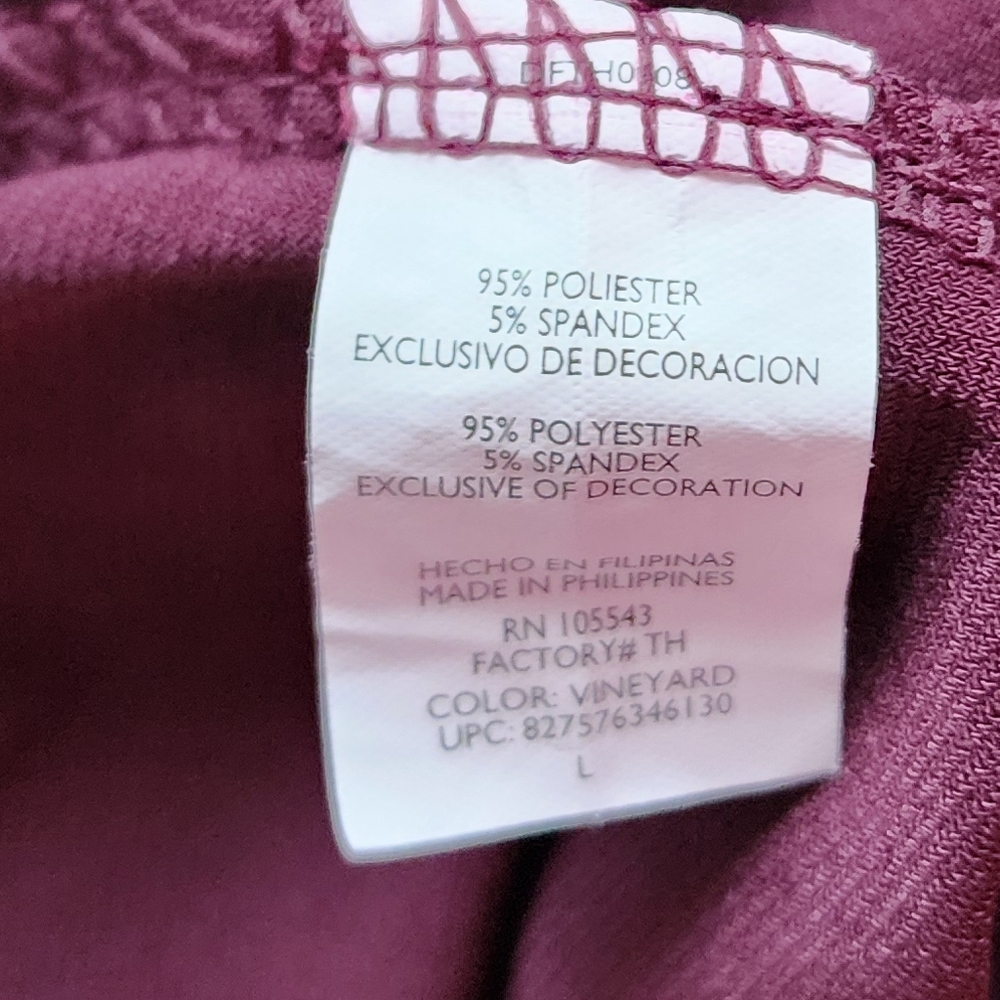 Y2K Daisy Fuentes Moda Burgundy Midi Dress Large Empire Waist Cocktail - Picture 5 of 7